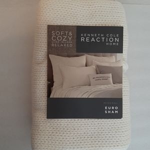 KENNETH COLE Soft Cozy Mineral Euro sham (1 sham) Ivory